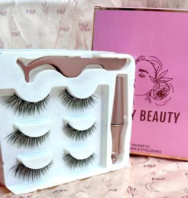 ערכת ריסים מגנטיים+איילינר מגנטי -מותג ליידי ביוטי