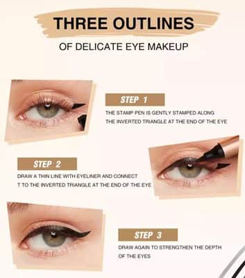 איילינר יוקרתי-2 צדדים צד אחד טוש צד שני חותמת כנף